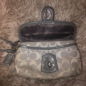 Coach Silver Wristlet